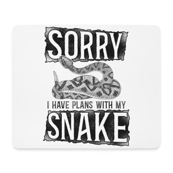 Snake Serpent Vintage Sorry I Have - Mousepad (Querformat) - Weiß - Vorne