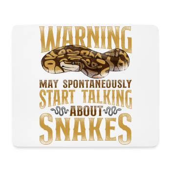 Snake Serpent Vintage Warning May - Mousepad (Querformat) - Weiß - Vorne