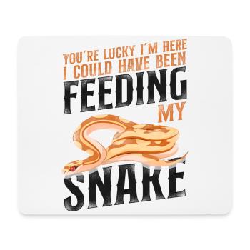Snake Serpent Vintage YouRe Lucky - Mousepad (Querformat) - Weiß - Vorne