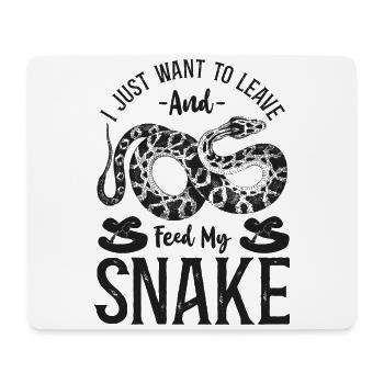 Snake Serpent Vintage I Just Want - Mousepad (Querformat) - Weiß - Vorne