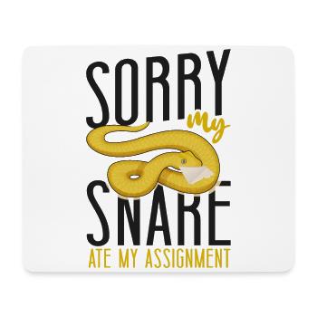 Snake Serpent Sorry My Snake Ate - Mousepad (Querformat) - Weiß - Vorne