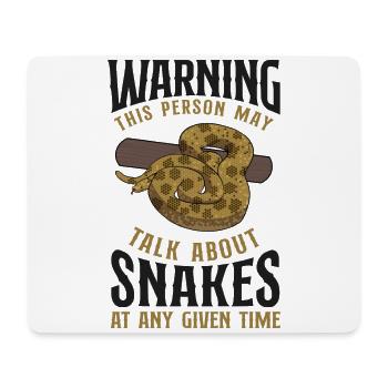 Snake Serpent Warning This Person - Mousepad (Querformat) - Weiß - Vorne