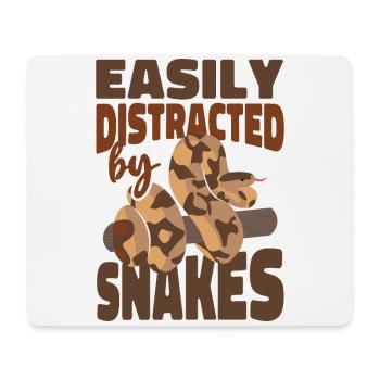 Snake Serpent Easily Distracted By - Mouse Pad (horizontal) - white - Front