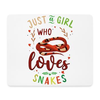 Snake Serpent Just A Girl Who - Mouse Pad (horizontal) - white - Front