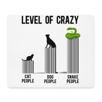 Snake Serpent Level Of Crazy Cat - Mousepad (Querformat) - Weiß - Vorne