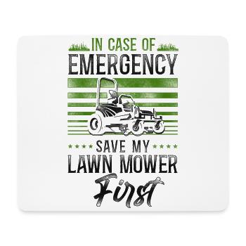 Lawn Mower Mowing Dad Father - Mouse Pad (horizontal) - white - Front