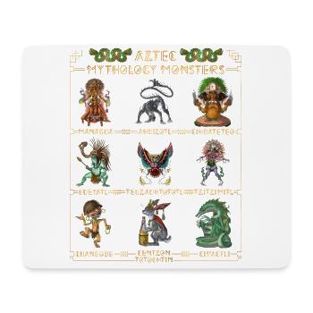 Anciens monstres de la mythologie aztèque - Tapis de souris (format paysage) - blanc - Devant