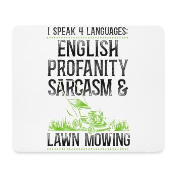 Lawn Mower Mowing Dad Father - Mouse Pad (horizontal) - white - Front