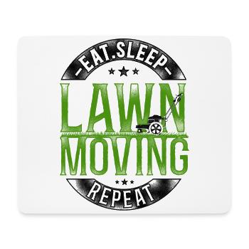 Lawn Mower Mowing Dad Father - Mouse Pad (horizontal) - white - Front