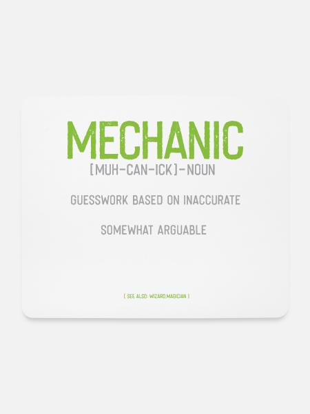 Mechaniker Beruf Kfz-Mechaniker KFZ Lustig Spruch - Mousepad (Querformat) - Weiß