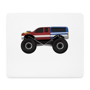 Monster Truck Big Tire Child Love I Gift - Mouse Pad (horizontal) - white - Front