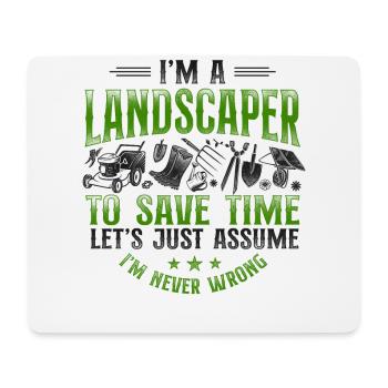 Landscaper Landscaping Landscape - Mouse Pad (horizontal) - white - Front