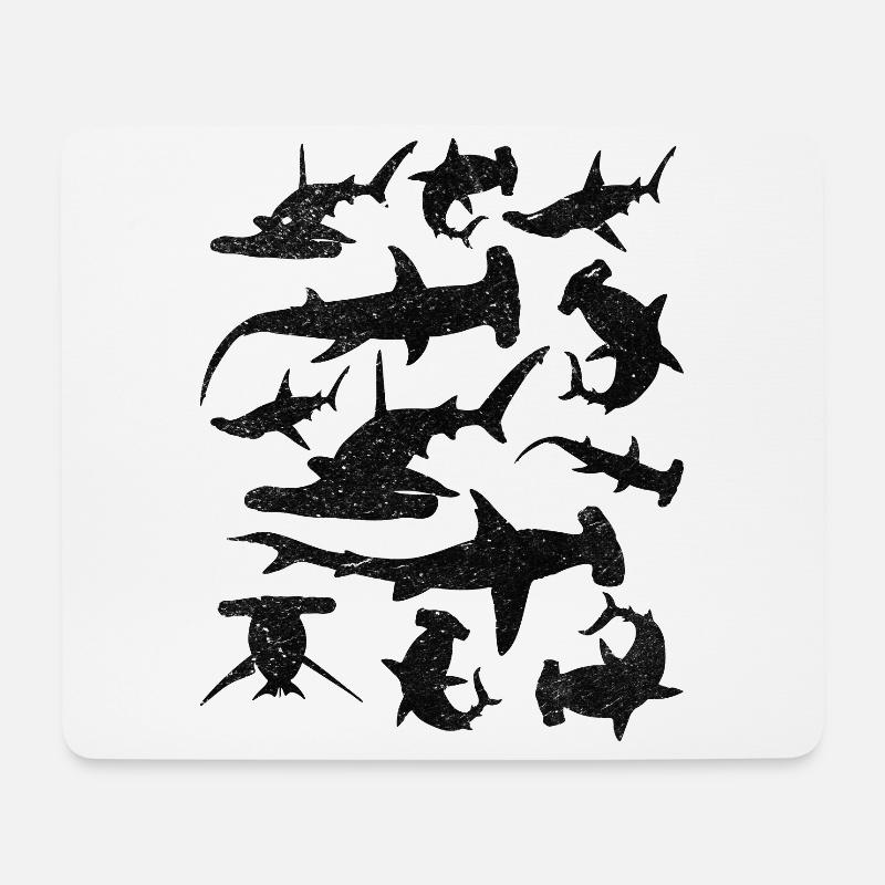 Hammerhead Shark Fish Great White Shark Hammerhead Shark - Mouse Pad (horizontal) - white