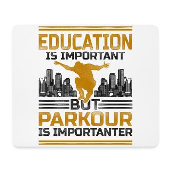Parkour Free Running Traceur - Mousepad (Querformat) - Weiß - Vorne