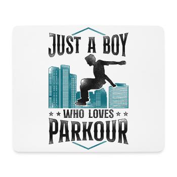 Parkour Free Running Traceur Boy - Mousepad (Querformat) - Weiß - Vorne
