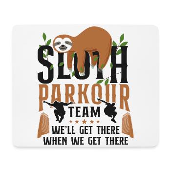 Parkour Free Running Traceur Sloth - Mouse Pad (horizontal) - white - Front