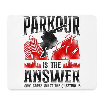 Parkour Free Running Traceur - Mouse Pad (horizontal) - white - Front