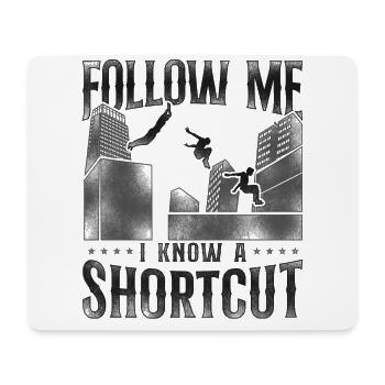 Parkour Free Running Traceur - Mousepad (Querformat) - Weiß - Vorne