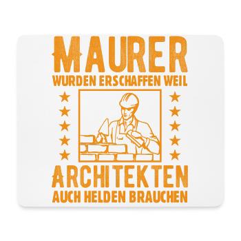 Maurer Lustige Sprüche - Mousepad (Querformat) - Weiß - Vorne