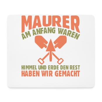 Maurer Lustige Sprüche - Mousepad (Querformat) - Weiß - Vorne