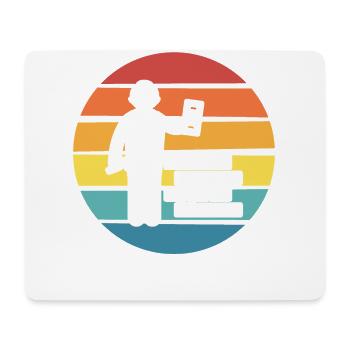 Maurer Retro - Mousepad (Querformat) - Weiß - Vorne
