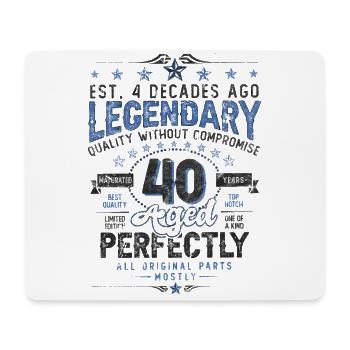 Vintage Legendary - Aged perfectly 40th birthday - Mouse Pad (horizontal) - white - Front