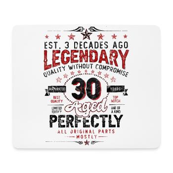 Vintage Legendary - Aged perfectly 30th birthday - Mouse Pad (horizontal) - white - Front