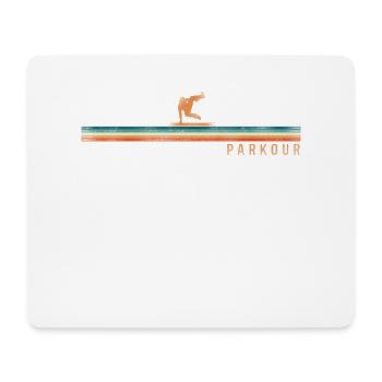 Parkour Free Running Traceur Retro - Mousepad (Querformat) - Weiß - Vorne