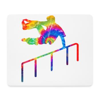 Parkour Free Running Traceur Cravate - Tapis de souris (format paysage) - blanc - Devant