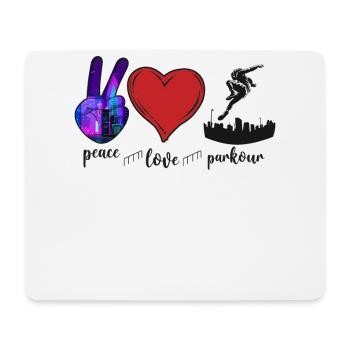 Parkour Free Running Traceur Fille - Tapis de souris (format paysage) - blanc - Devant