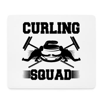 Équipe de curling - Tapis de souris (format paysage) - blanc - Devant