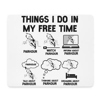 Parkour Free Running Traceur - Mouse Pad (horizontal) - white - Front