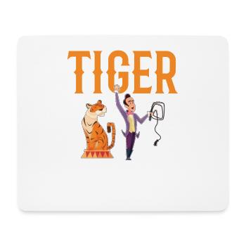 Tiger Tamer pour tous les amateurs de cirque - Tapis de souris (format paysage) - blanc - Devant