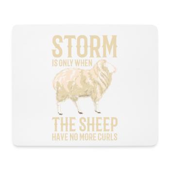 Electricity is only when the sheep no longer curl - Mouse Pad (horizontal) - white - Front
