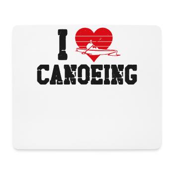 Canoe Canoeing Heart Vintage I - Mousepad (Querformat) - Weiß - Vorne