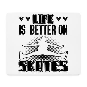 Funny Ice Figure Skating Quotes Fan Lover - Mousepad (Querformat) - Weiß - Vorne