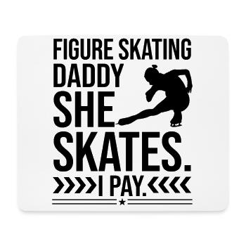 Figure Skating Daddy Funny Ice Skater - Mousepad (Querformat) - Weiß - Vorne