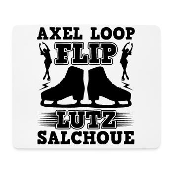 Funny Ice Figure Skating Jumps Fan Lover - Mousepad (Querformat) - Weiß - Vorne