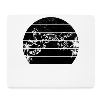 Perroquet Oiseau Coucher de Soleil Cockatiel - Tapis de souris (format paysage) - blanc - Devant