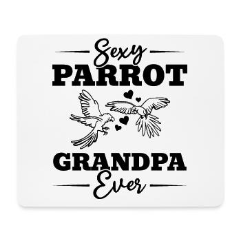 Perroquet sexy Grand-père toujours drôle Cockatiel - Tapis de souris (format paysage) - blanc - Devant