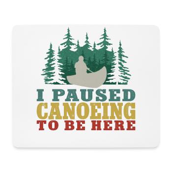 Canoe Canoeing Vintage I Paused - Mousepad (Querformat) - Weiß - Vorne