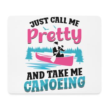 Canoe Canoeing Girl Just Call Me - Mousepad (Querformat) - Weiß - Vorne