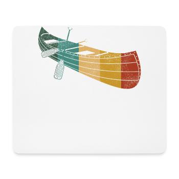Canoe Canoeing Retro Vintage - Mouse Pad (horizontal) - white - Front