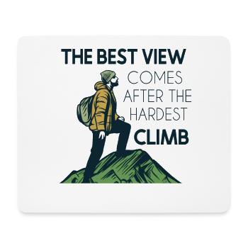 Best View Comes After Hardest Climb Alpine - Mouse Pad (horizontal) - white - Front