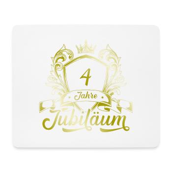 4 Zahl Kranz - Mousepad (Querformat) - Weiß - Vorne