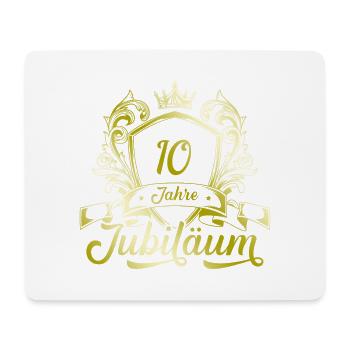 10 Zahl Kranz - Mousepad (Querformat) - Weiß - Vorne