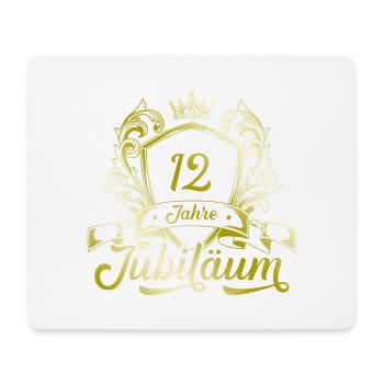 12 Zahl Kranz - Mousepad (Querformat) - Weiß - Vorne