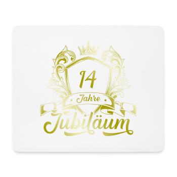 14 Zahl Kranz - Mousepad (Querformat) - Weiß - Vorne