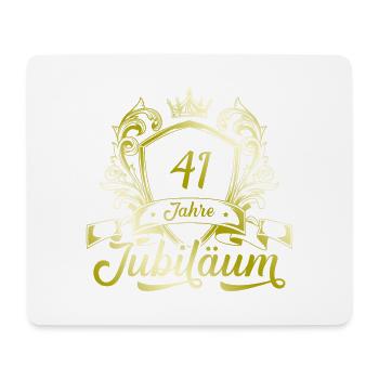 41 Zahl Kranz - Mousepad (Querformat) - Weiß - Vorne