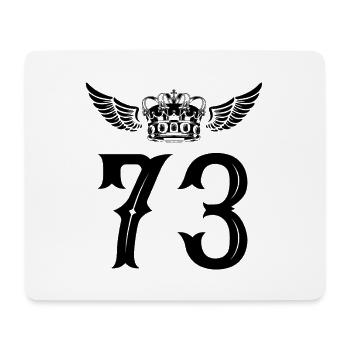 73 Zahl Krone - Mousepad (Querformat) - Weiß - Vorne